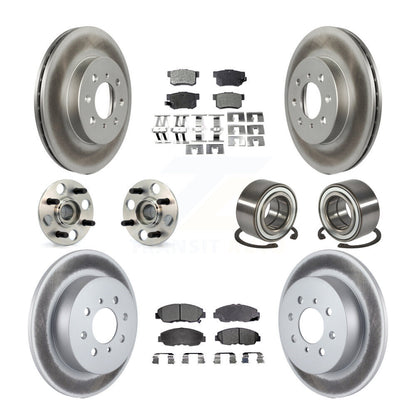 Kit de plaquettes de rotor de frein enduites de roulement de moyeu avant et arrière (10 pièces) pour Acura E 2001 – 2005