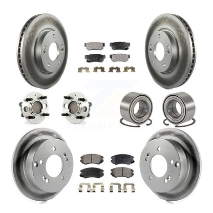 Kit de plaquettes de Rotor de frein à disque revêtu de roulement de moyeu avant et arrière (10 pièces) pour Hyundai Sonat
