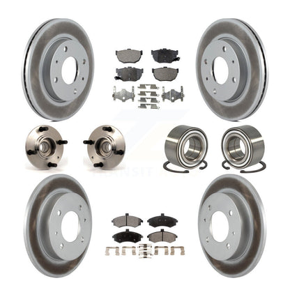 Kit de rotor et de plaquettes de frein revêtus de roulement de moyeu avant et arrière (10 pièces) pour Hyundai Elantr