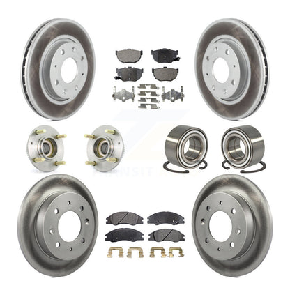 Kit de plaquettes de rotor de frein, roulement de moyeu avant et arrière (10 pièces) pour Kia Spectra Spectra