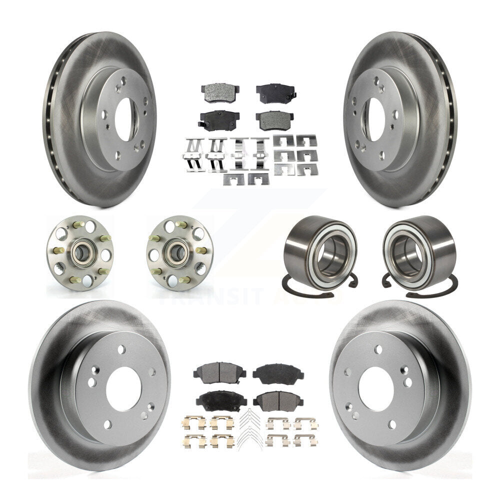 Kit de plaquettes de rotor de frein, roulement de moyeu avant et arrière (10 pièces) pour Honda Civic Si 2004