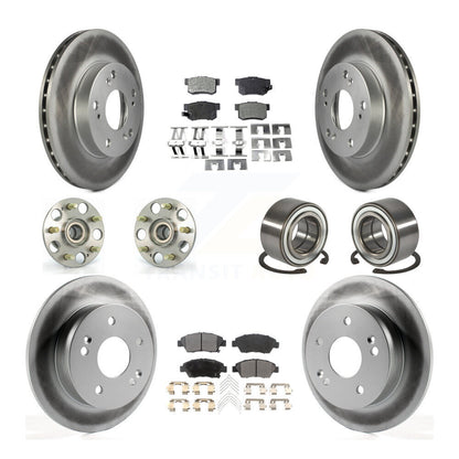 Kit de plaquettes de rotor de frein, roulement de moyeu avant et arrière (10 pièces) pour Honda Civic Si 2004