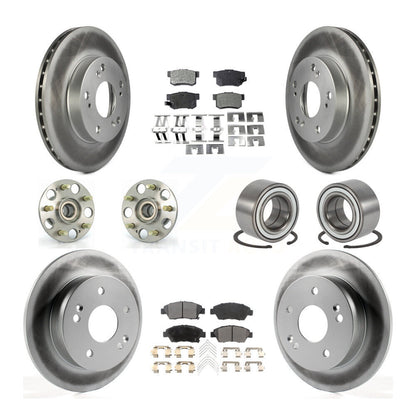Kit de plaquettes de Rotor de frein, roulement de moyeu avant et arrière (10 pièces) pour Honda Civic Acura RS