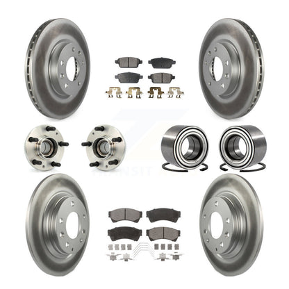 Kit de plaquettes de Rotor de frein revêtues de roulement de moyeu avant et arrière (10 pièces) pour Ford Fusion Mazda