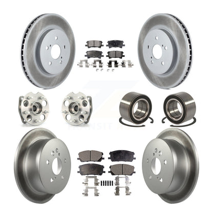 Kit de rotor et de plaquettes de frein revêtus de roulement de moyeu avant et arrière (10 pièces) pour Lexus RX350 RX33