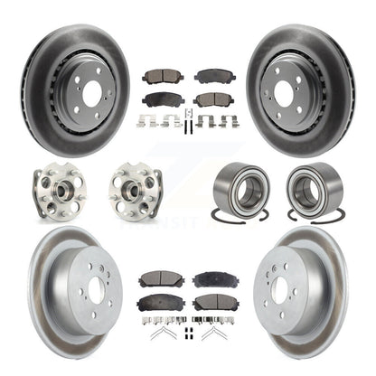 Kit de plaquettes de Rotor de frein, roulement de moyeu avant et arrière (10 pièces) pour Toyota Highlander AW
