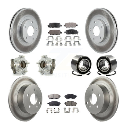 Kit de plaquettes de rotor de frein à disque revêtues de roulement de moyeu avant et arrière (10 pièces) pour Nissan Altim