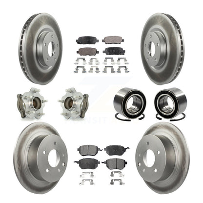 Kit de plaquettes de rotor de frein, roulement de moyeu avant et arrière (10 pièces) pour Nissan Altima Maxim