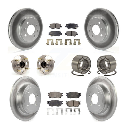 Kit de plaquettes de Rotor de frein à disque revêtu de roulement de moyeu avant et arrière (10 pièces) pour Hyundai Accen
