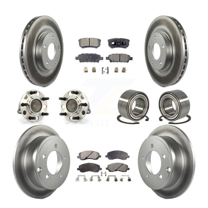 Kit de plaquettes de rotor de frein, roulement de moyeu avant et arrière (10 pièces) pour Jeep Patriot Compas