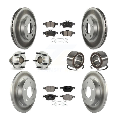 Kit de plaquettes de rotor de frein à disque revêtues de roulement de moyeu avant et arrière (10 pièces) pour Mazda 3 Spor