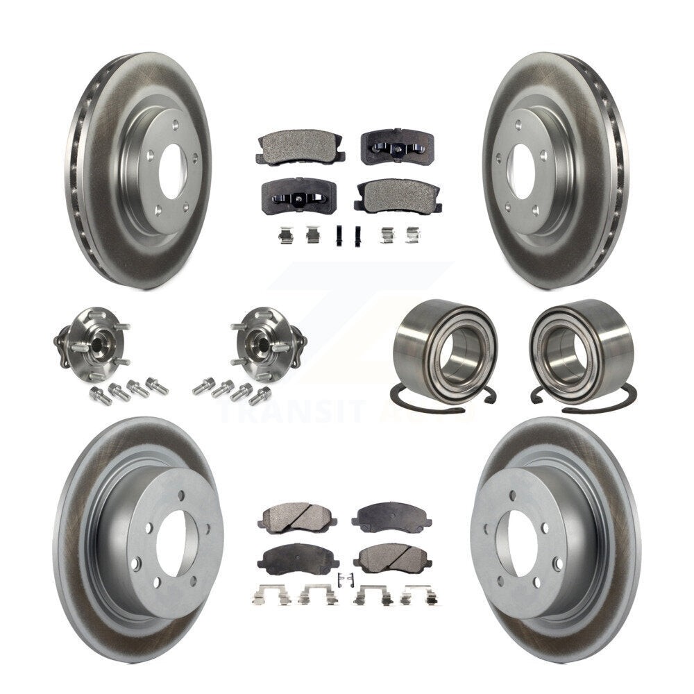 Kit de plaquettes de rotor de frein, roulement de moyeu avant et arrière (10 pièces) pour Mitsubishi Outlande