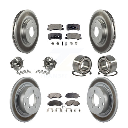 Kit de plaquettes de rotor de frein, roulement de moyeu avant et arrière (10 pièces) pour Mitsubishi Outlande