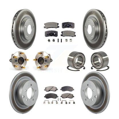 Kit de rotor et de plaquettes de frein revêtus de roulement de moyeu avant et arrière (10 pièces) pour Mitsubishi Lance