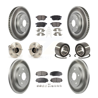 Kit de plaquettes de rotor de frein à disque revêtues de roulement de moyeu avant et arrière (10 pièces) pour Toyota Matri
