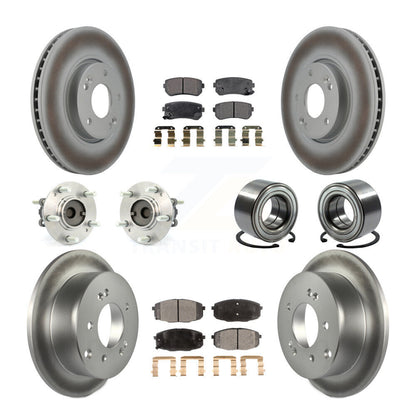Kit de plaquettes de Rotor de frein, roulement de moyeu avant et arrière (10 pièces), pour Kia Forte koup Forte