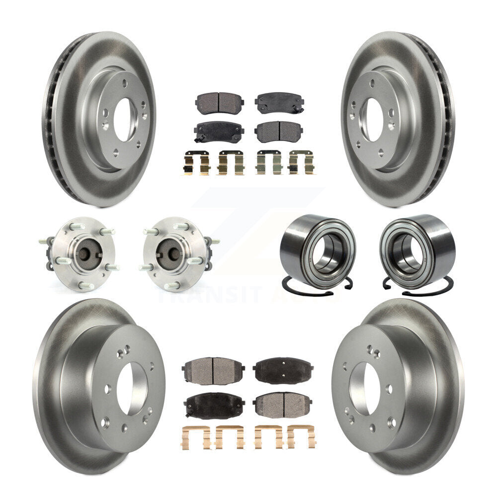 Kit de plaquettes de Rotor de frein, roulement de moyeu avant et arrière (10 pièces), pour Kia Forte koup Forte