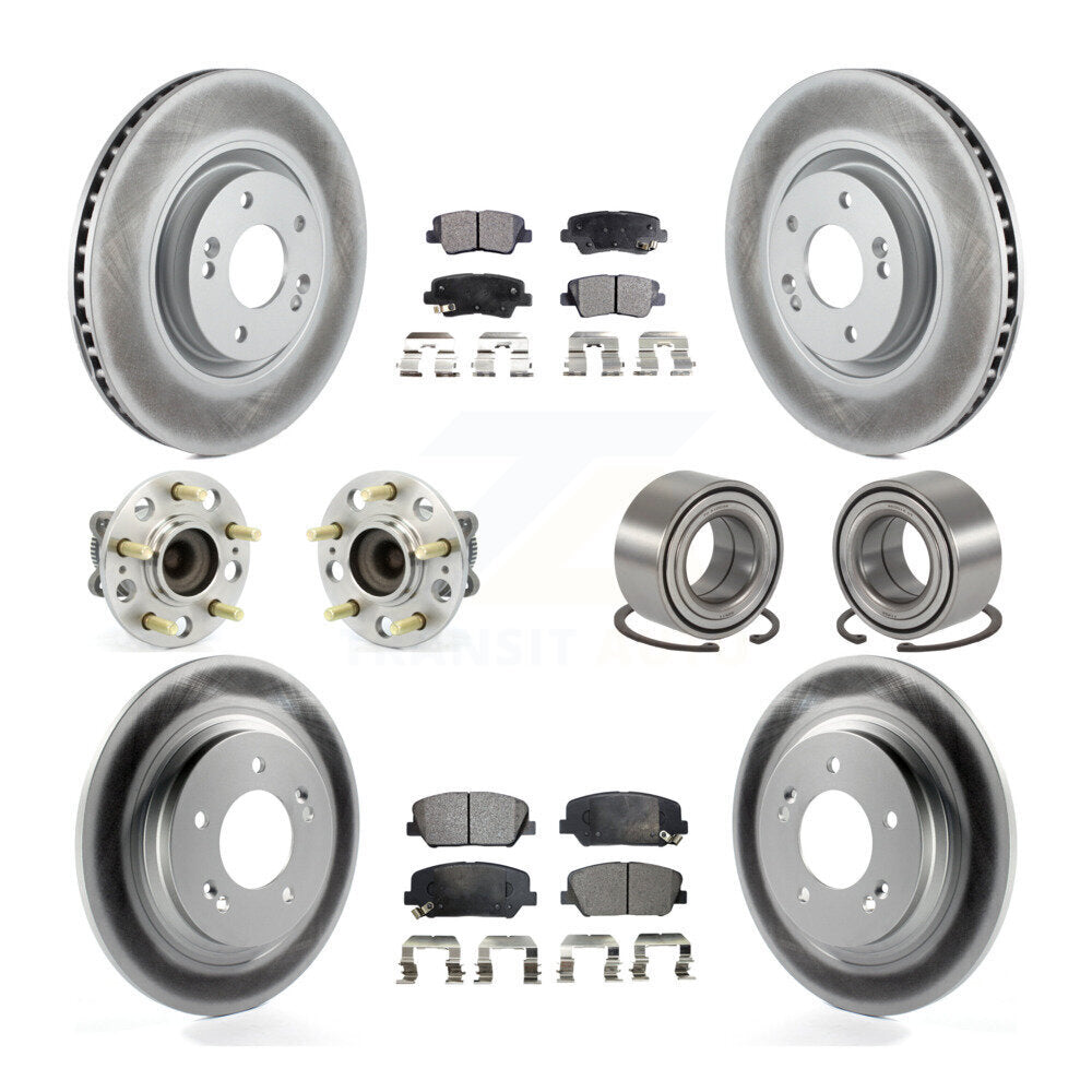 Kit de plaquettes de rotor de frein, roulement de moyeu avant et arrière (10 pièces) pour Kia Optima 2.0 13-15