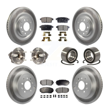 Kit de plaquettes de rotor de frein, roulement de moyeu avant et arrière (10 pièces) pour Mazda CX-9 FW 07-15