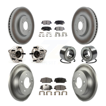 Kit de plaquettes de Rotor de frein, roulement de moyeu avant et arrière (10 pièces) pour Kia Forte Forte5 Kou