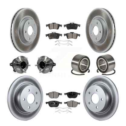 Kit de rotor et de plaquettes de frein revêtus de roulement de moyeu avant et arrière (10 pièces) pour Ford Escape c-ma