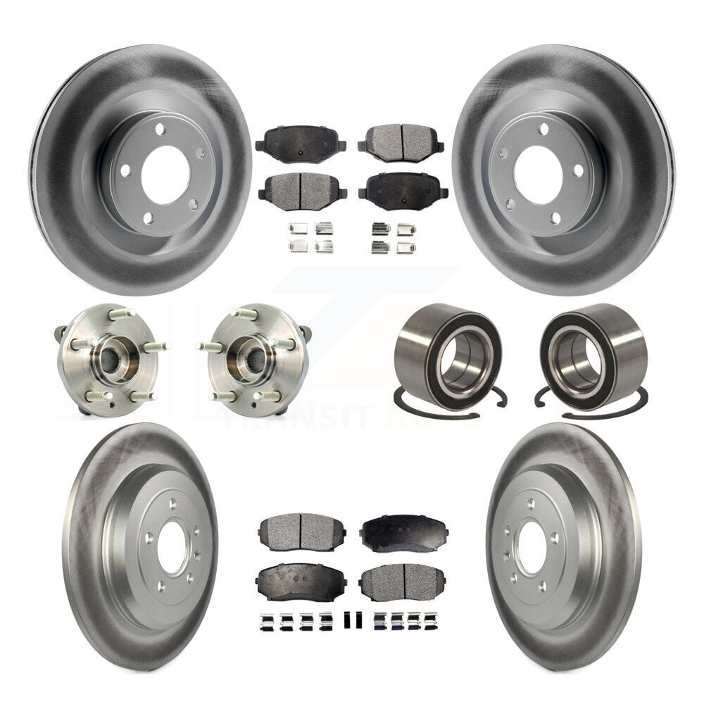 Kit de plaquettes de Rotor de frein, roulement de moyeu avant et arrière (10 pièces) pour Ford Edge Lincoln MK