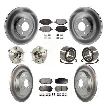 Kit de plaquettes de Rotor de frein, roulement de moyeu avant et arrière (10 pièces) pour Ford Edge Lincoln MK