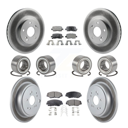 Kit de rotors et plaquettes de frein avec roulement avant et arrière (10 pièces) pour Honda Pilo 2003-2004