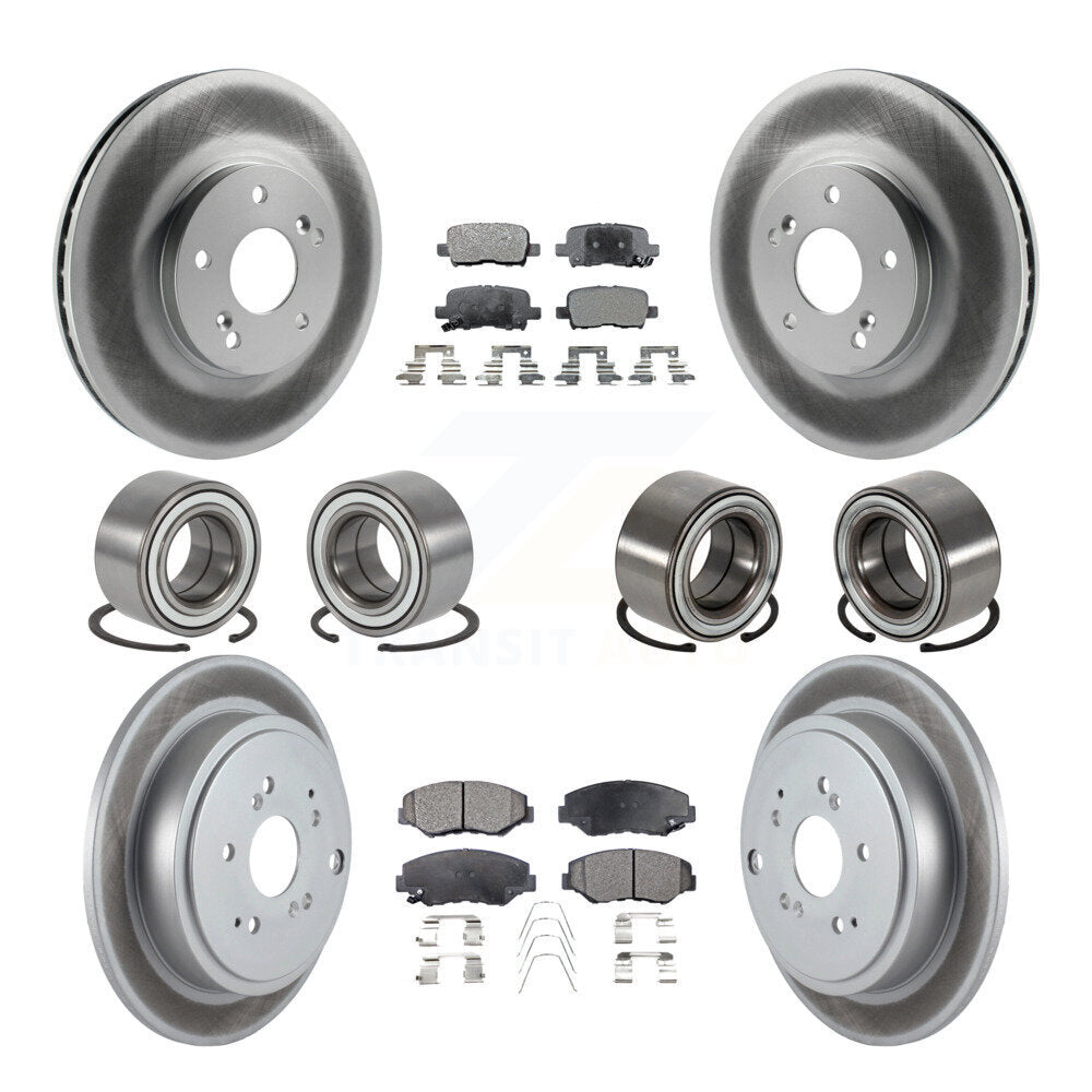 Kit de rotor et de plaquettes de frein avec roulement avant et arrière (10 pièces) pour Honda Pilo 2005-2008