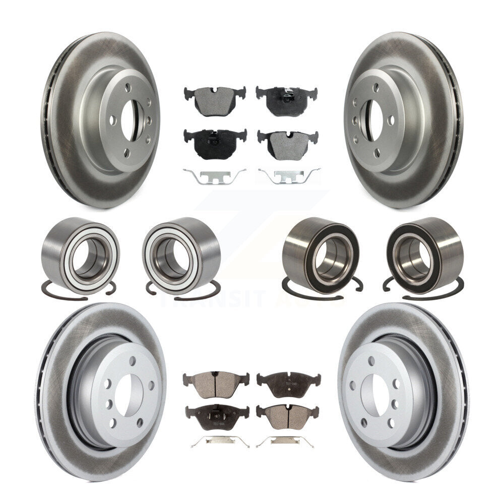 Kit de rotors et plaquettes de frein à disque revêtus de roulement avant et arrière (10 pièces) pour BMW X2 de 2004 à 2010
