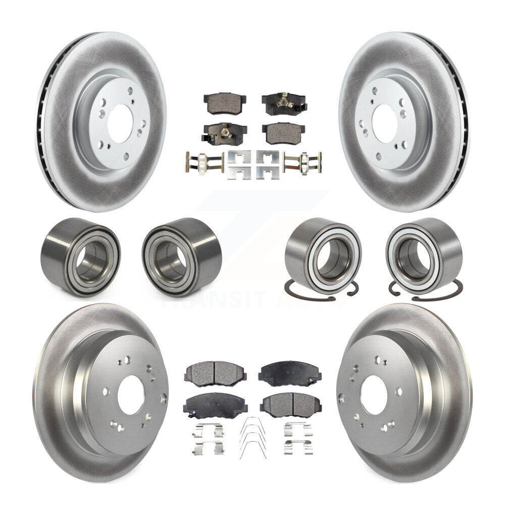 Kit de rotors et plaquettes de frein avec roulement avant et arrière (10 pièces) pour Honda CR-2005-2006