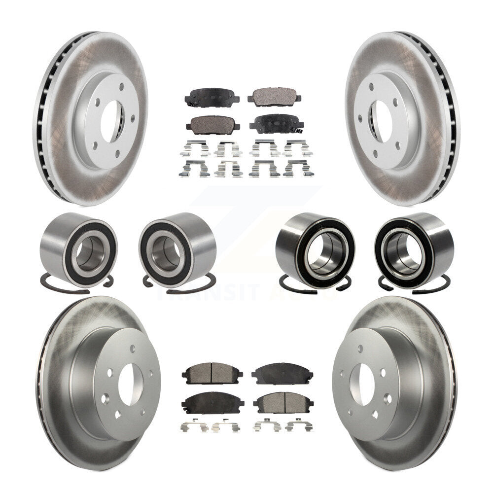 Kit de plaquettes de rotor de frein, roulement avant et arrière (10 pièces) pour Nissan X-Trail FW 05-06