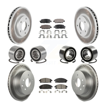 Kit de plaquettes de rotor de frein, roulement avant et arrière (10 pièces) pour Nissan X-Trail FW 05-06