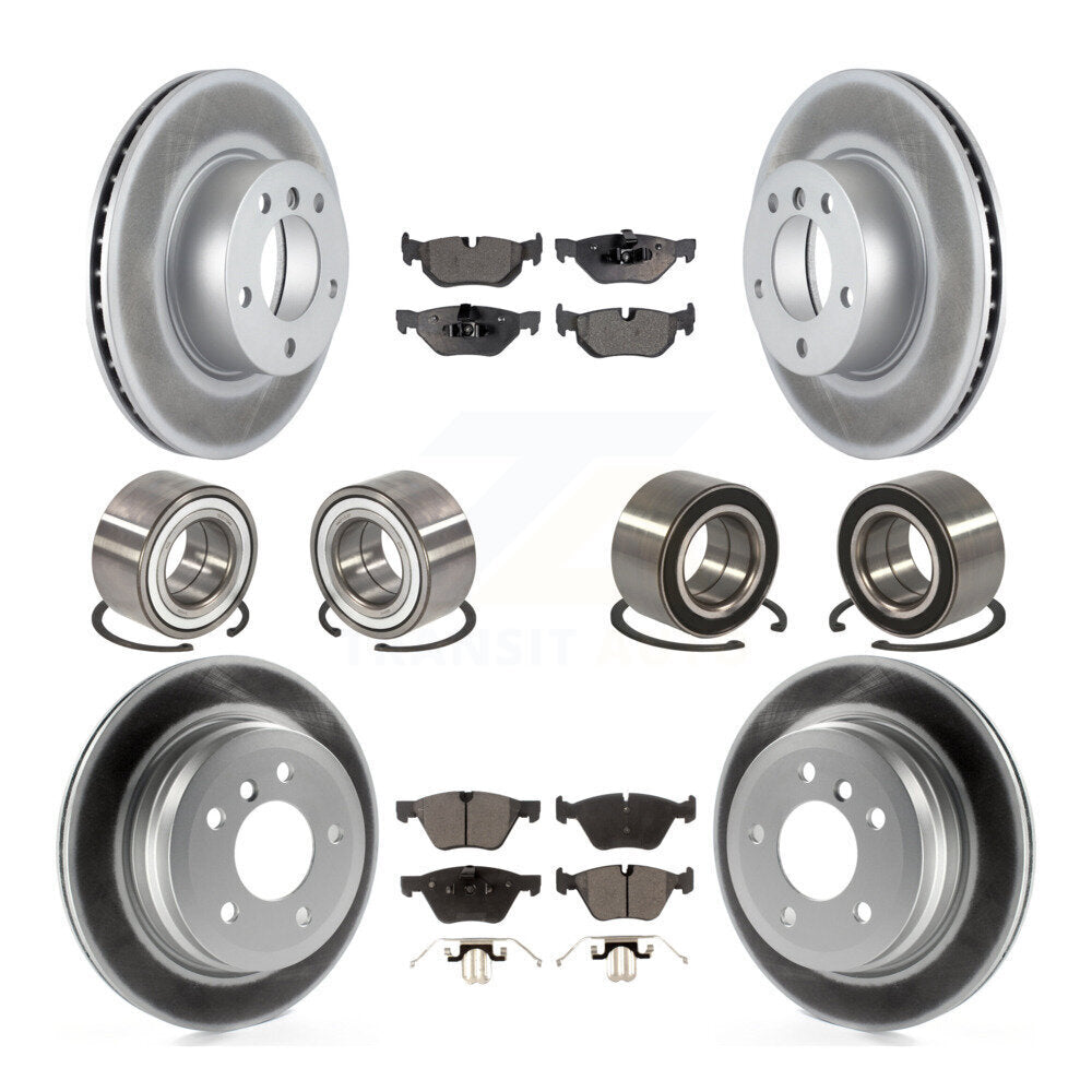 Kit de rotors et plaquettes de frein à disque revêtus de roulement avant et arrière (10 pièces) pour BMW 328xi 325x