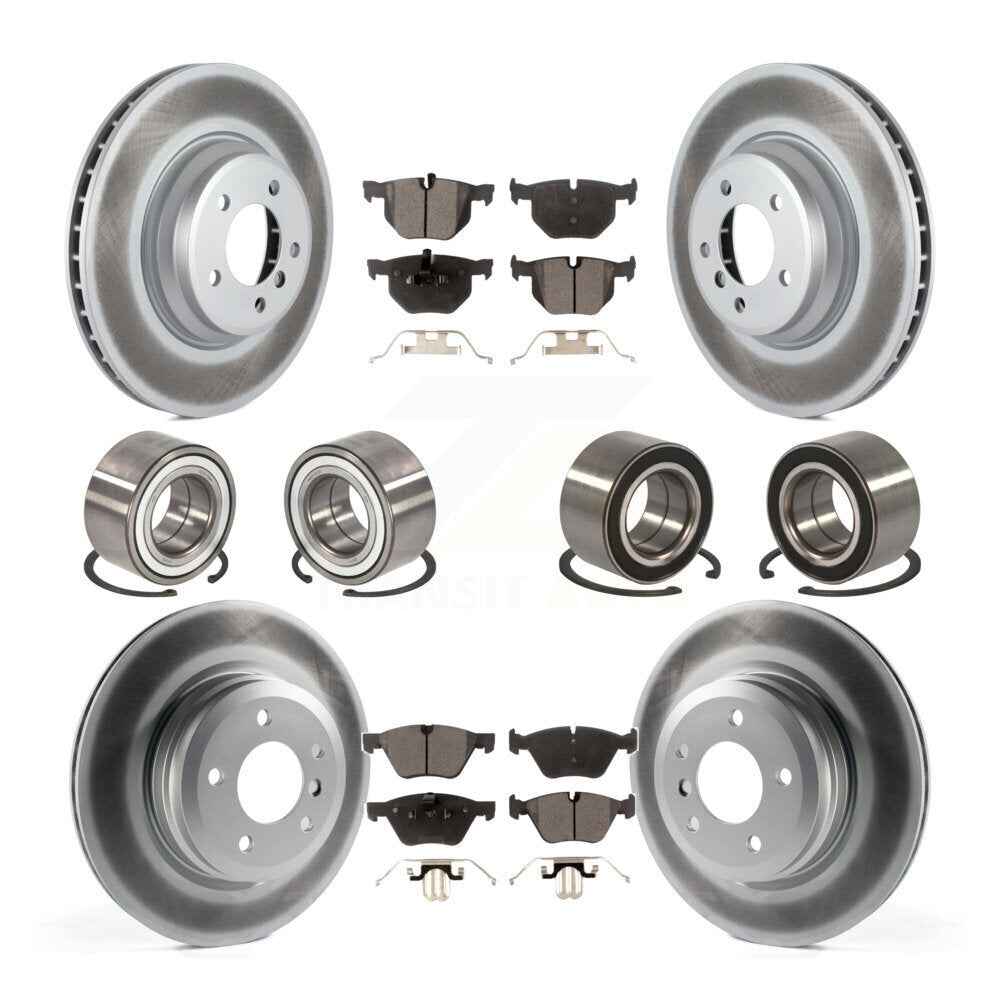 Kit de rotor et de plaquettes de frein à disque revêtus de roulement avant et arrière (10 pièces) pour BMW 335x 2007
