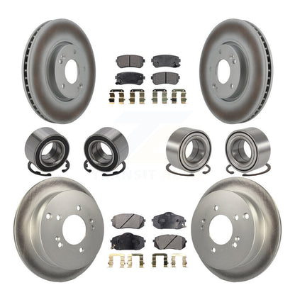 Kit de plaquettes de Rotor de frein à disque revêtu de roulement avant et arrière (10 pièces) pour Hyundai Tucson Ki