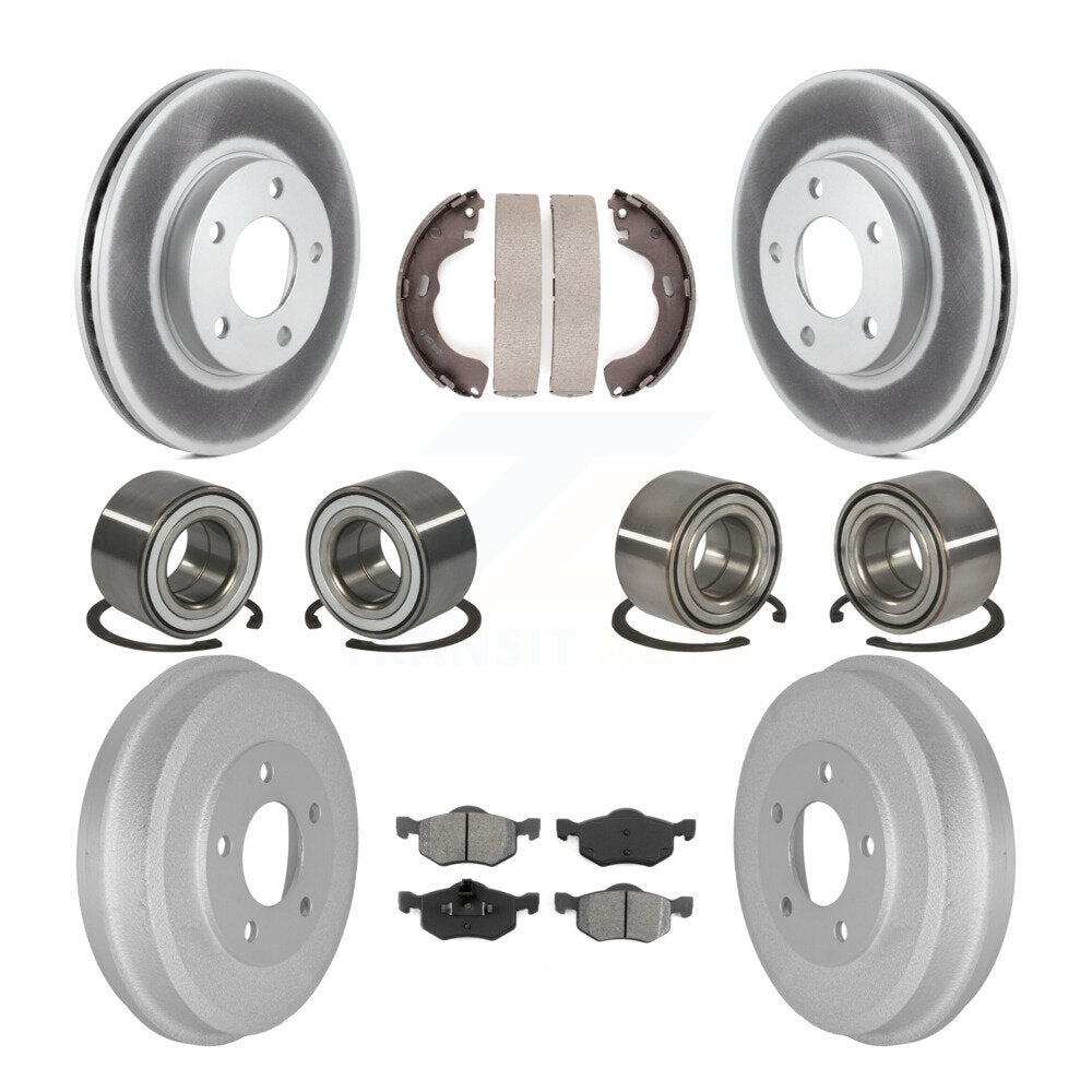 Kit de patins de rotor de frein enduits de roulements avant et arrière (10 pièces) pour Ford Escape Mazd