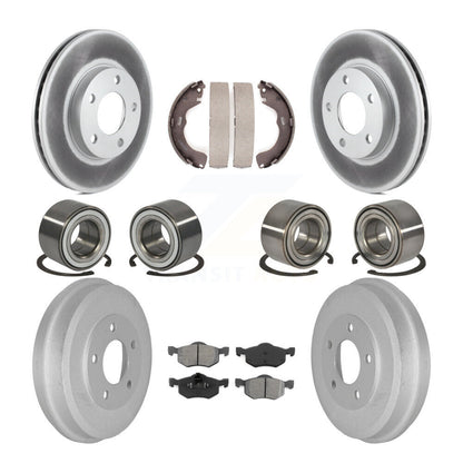Kit de patins de rotor de frein enduits de roulements avant et arrière (10 pièces) pour Ford Escape Mazd