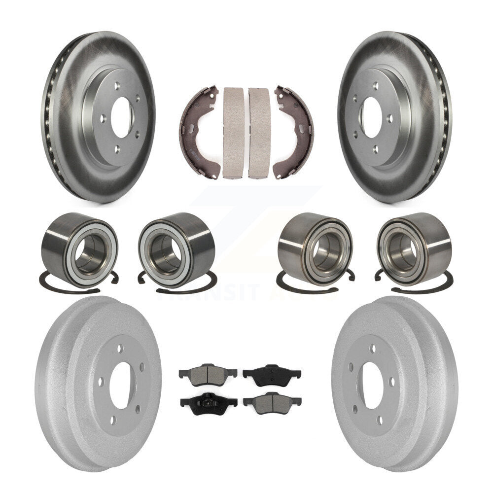 Kit de patins de rotor de frein enduits de roulements avant et arrière (10 pièces) pour Ford Escape Mazd
