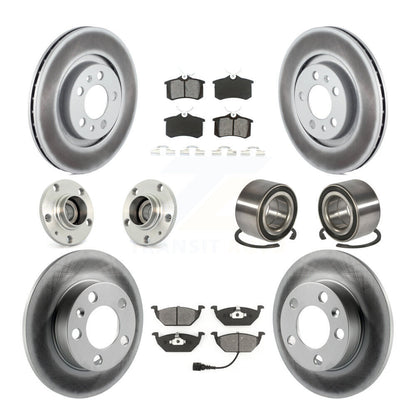 Kit de rotor et de plaquettes de frein revêtus de roulement de moyeu avant et arrière (10 pièces) pour Volkswagen Beetl