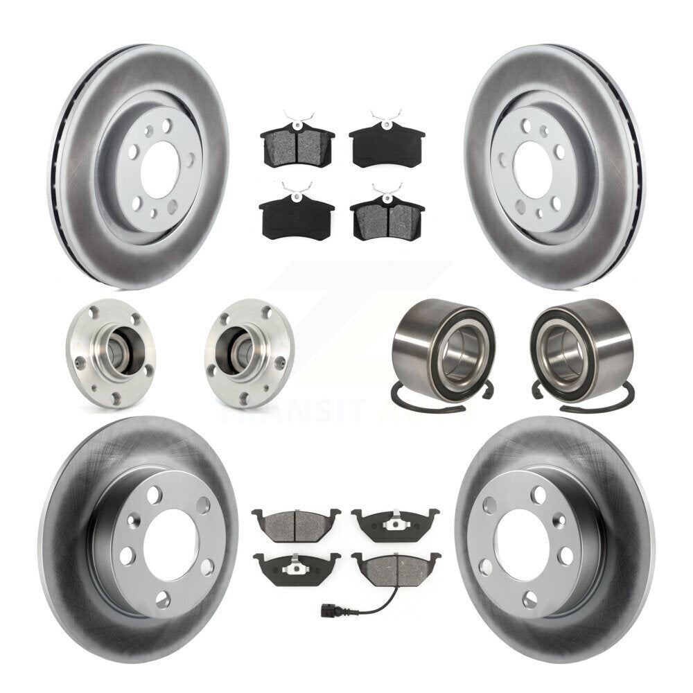 Kit de plaquettes de rotor de frein, roulement de moyeu avant et arrière (10 pièces) pour Volkswagen Golf Cit
