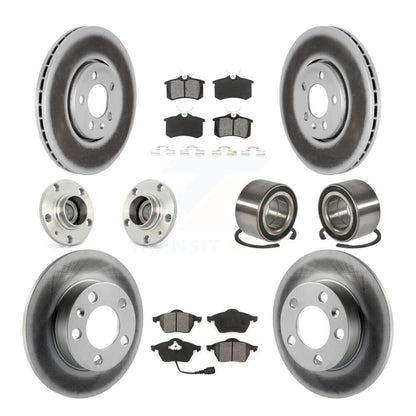 Kit de rotor et de plaquettes de frein revêtus de roulement de moyeu avant et arrière (10 pièces) pour Volkswagen Beetl