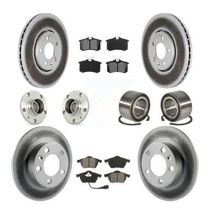 Kit de plaquettes de Rotor de frein, roulement de moyeu avant et arrière (10 pièces) pour Volkswagen Golf Jett