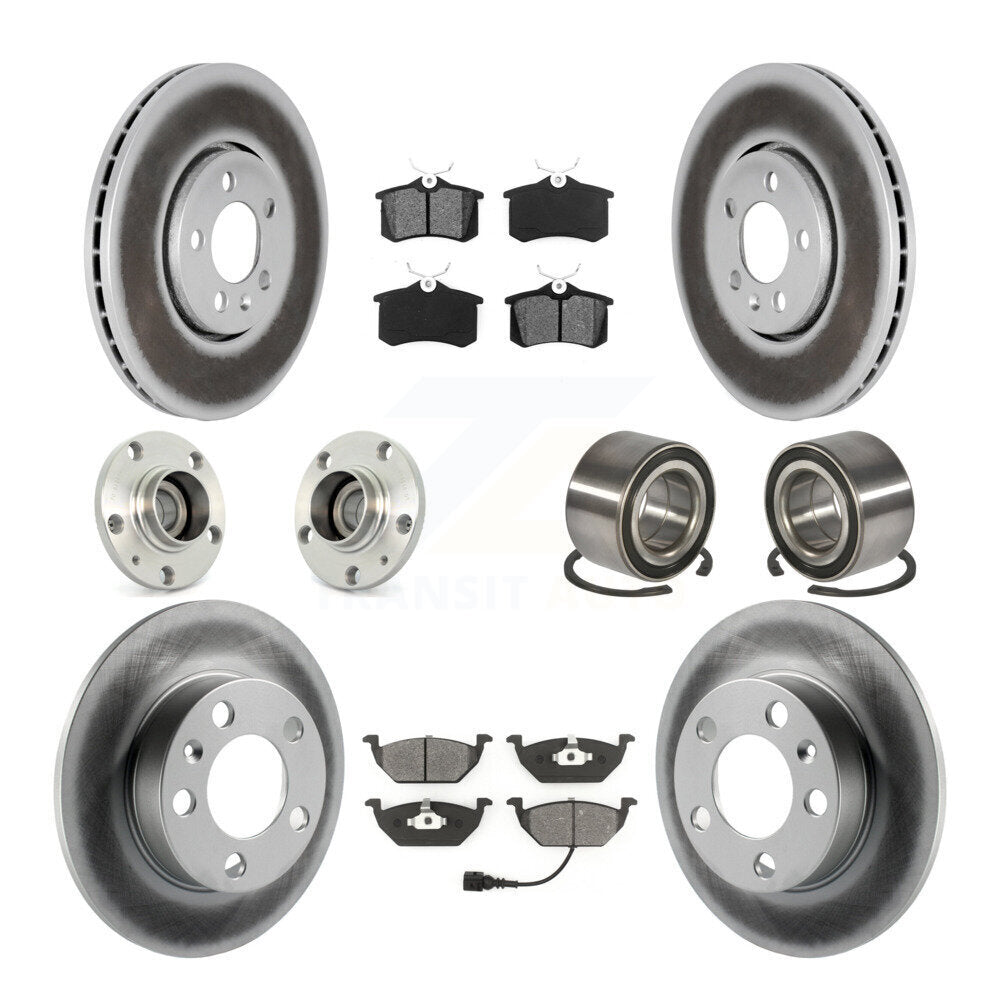 Kit de plaquettes de rotor de frein, roulement de moyeu avant et arrière (10 pièces) pour Volkswagen Golf 2.0