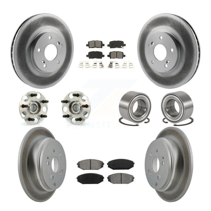 Kit de plaquettes de rotor de frein revêtues de roulement de moyeu avant et arrière (10 pièces) pour Honda Odysse 02-04