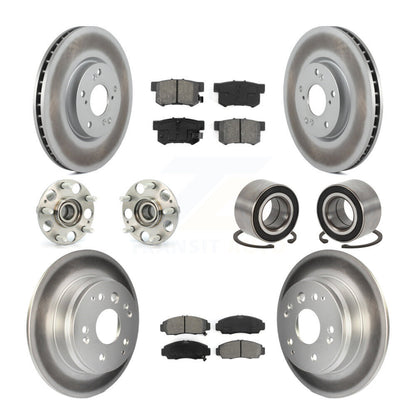 Kit de rotors et plaquettes de frein à disque revêtus de roulement de moyeu avant et arrière (10 pièces) pour Acura T