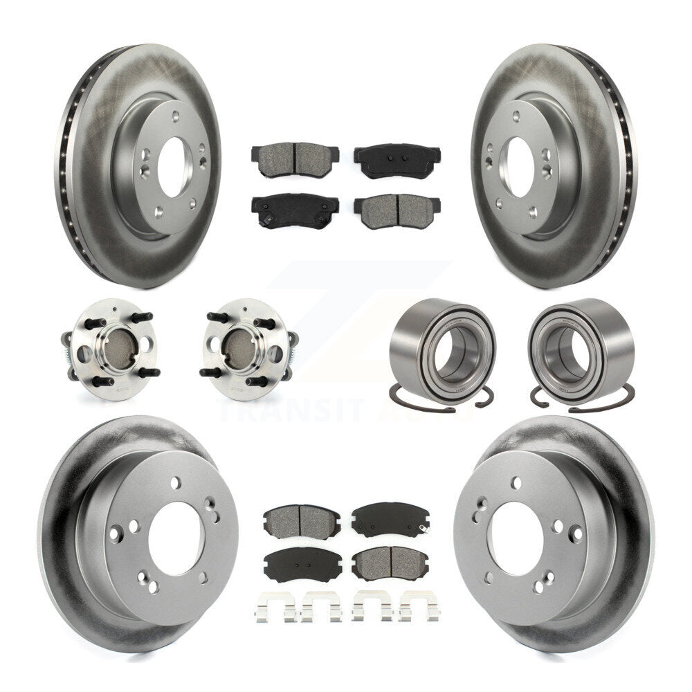 Kit de plaquettes de Rotor de frein à disque revêtu de roulement de moyeu avant et arrière (10 pièces) pour Hyundai Sonat