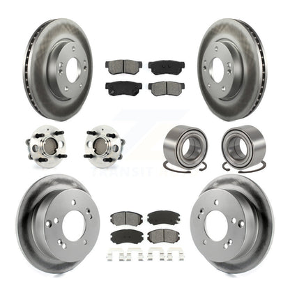 Kit de plaquettes de Rotor de frein à disque revêtu de roulement de moyeu avant et arrière (10 pièces) pour Hyundai Sonat