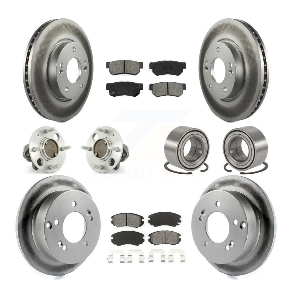 Kit de plaquettes de Rotor de frein à disque revêtu de roulement de moyeu avant et arrière (10 pièces) pour Hyundai Sonat