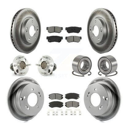 Kit de plaquettes de Rotor de frein à disque revêtu de roulement de moyeu avant et arrière (10 pièces) pour Hyundai Sonat